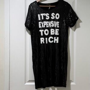 Black Graphic T-Shirt Dress
